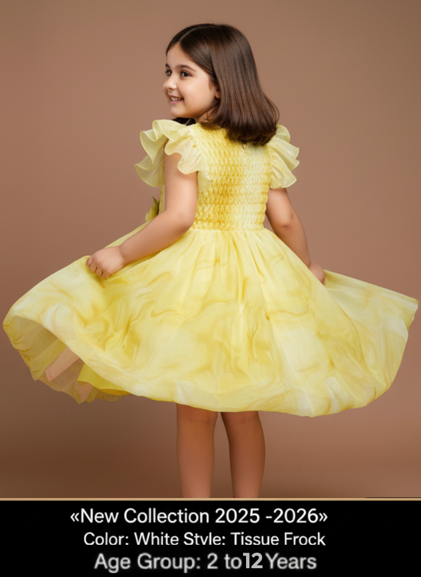 MULTI-COLOR TISSUE BARBIE FROCK