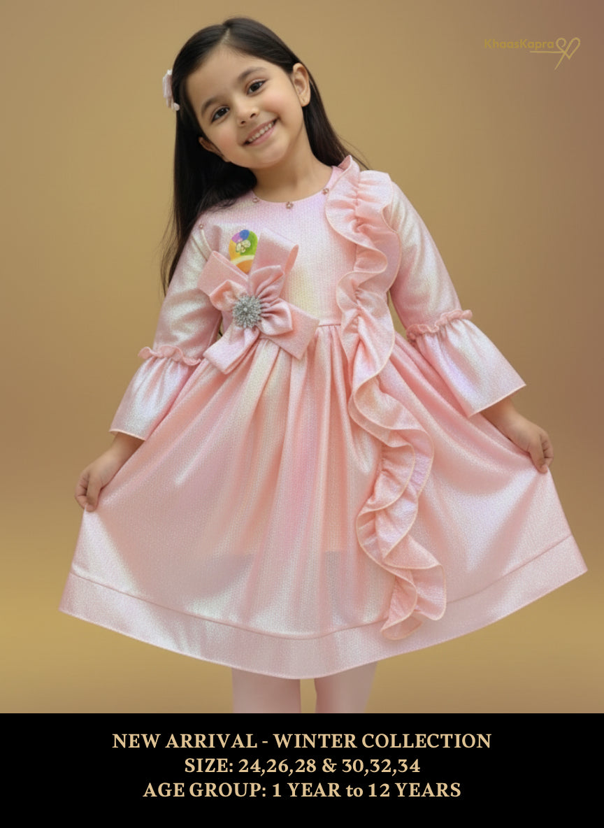 Winter Rose Embellished Party Dress