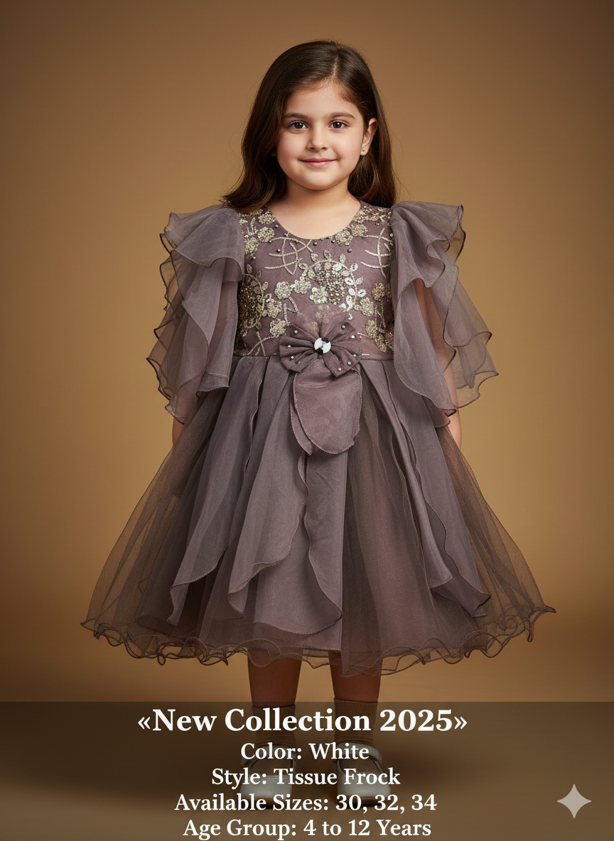 BROWN TISSUE BARBIE FROCK