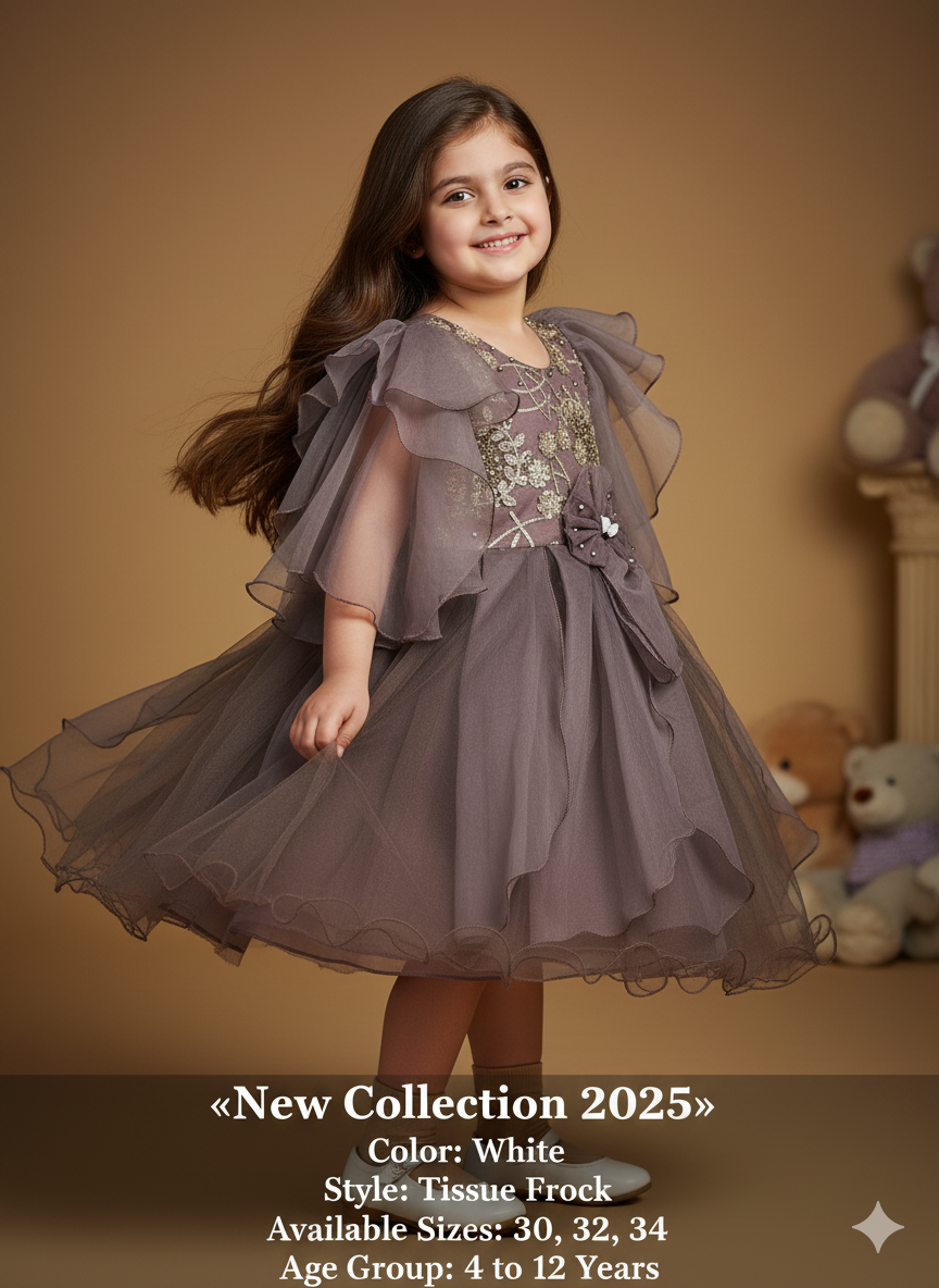 BROWN TISSUE BARBIE FROCK