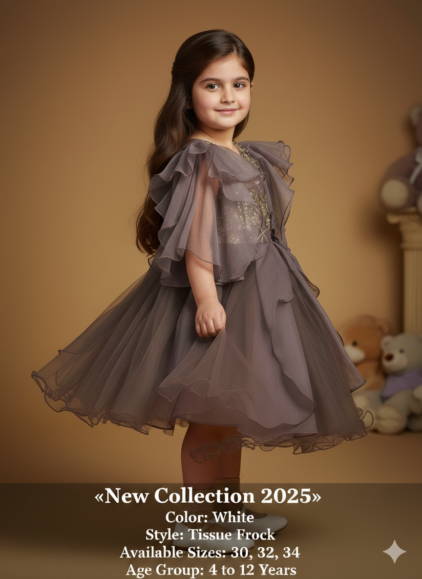 BROWN TISSUE BARBIE FROCK